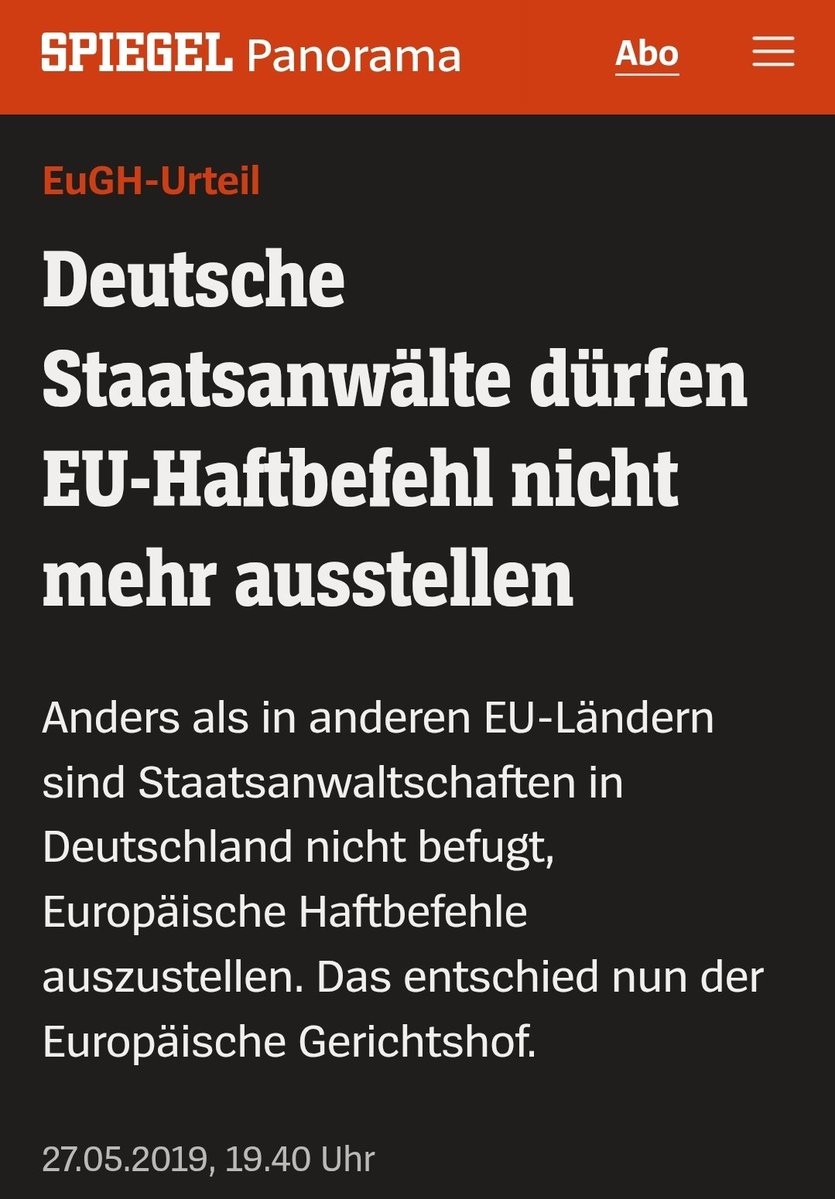 Hirnschluckauf 🕊 (@hirnschluckauf) on Twitter photo Erschwert das die Fahndung nach Frau <a href="/MarlaSvenjaL/">Marla Svenja Liebich</a>? Weil deutsche Staatsanwälte den Ministern unterstellt und damit weisungsgebunden sind, dürfen sie keine EU-Haftbefehle ausstellen. Erschwert das die Fahndung nach Frau <a href="/MarlaSvenjaL/">Marla Svenja Liebich</a>? Weil deutsche Staatsanwälte den Ministern unterstellt und damit weisungsgebunden sind, dürfen sie keine EU-Haftbefehle ausstellen.