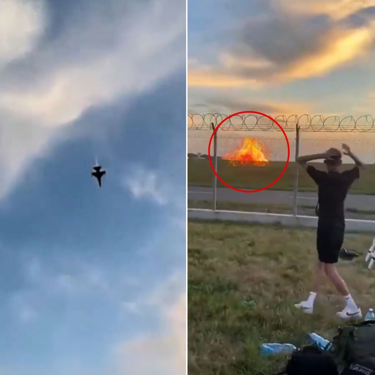Trend_Pulse7's tweet photo. The aircraft engulfed in flames is an F-16 of the Polish Air Force. ✈️🔥 #F16

The fighter jet crashed during a rehearsal for an air show in Poland. 😔 #AirShow #Poland

The pilot was killed in this accident. 🙏 #RIPPilot https://t.co/sFOl9mHgTI