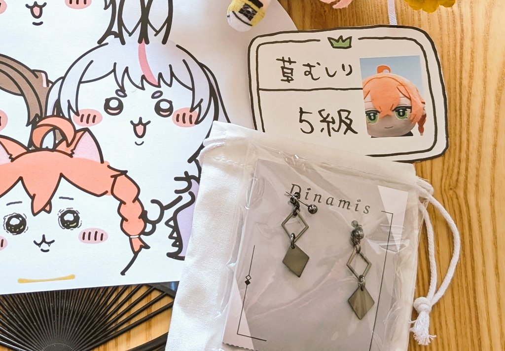 あかぴゃのトーク2回とも付けてたDinamisのピアス。実はこれを付けたいが為に初ピアスを去年開けてね。見てもらえてたら嬉しいな…