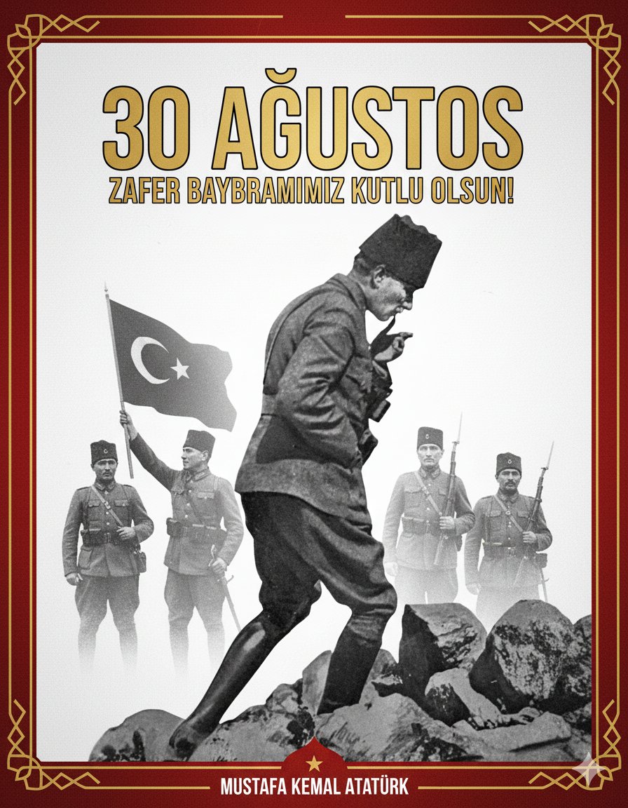30 Ağustos Zafer Bayramımız Kutlu Olsun.