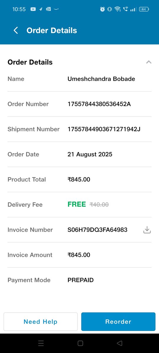 Umeshchand24466's tweet photo. @JioMart_Support @JioMart_Support Please respond to my ticket as soon as possible. This seems to be like loot from jio mart. Sending wrong product, &amp; not refunded &amp; responding to customer. Otherwise I will file consumer complaint https://t.co/h1IIqxAXoy