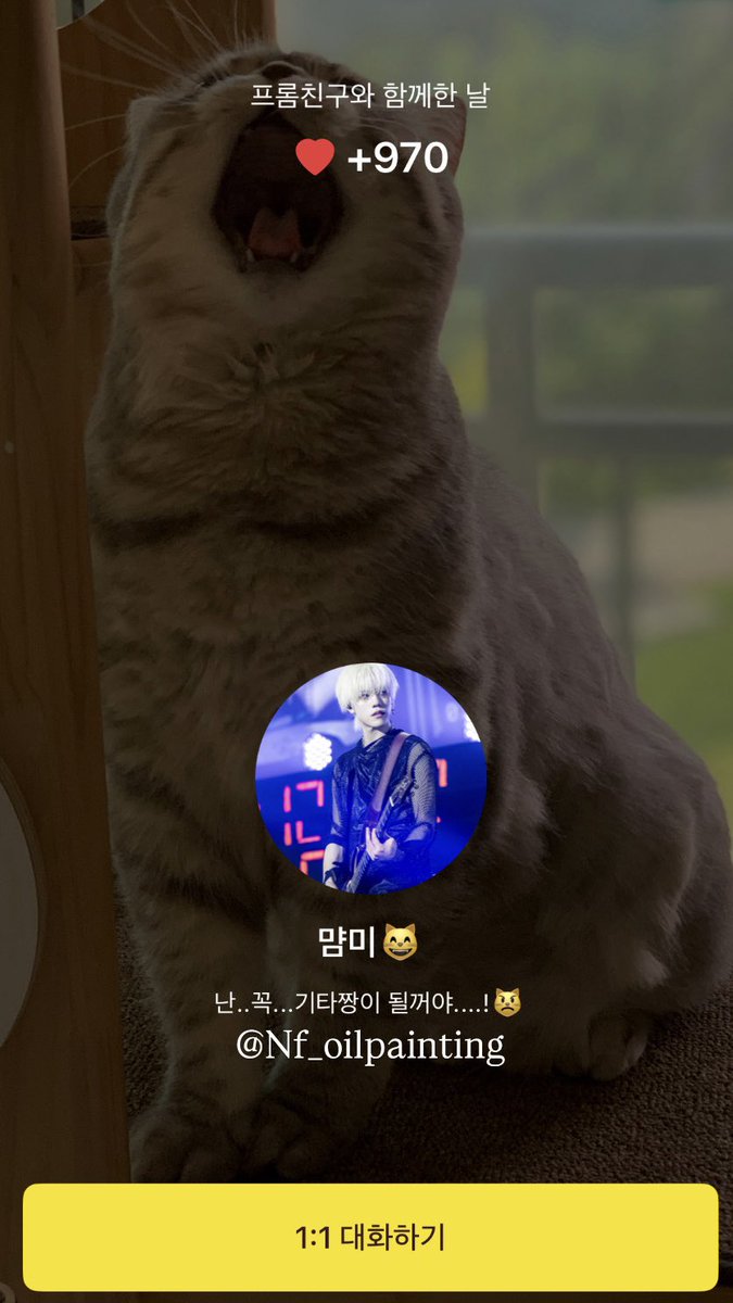 Nf_oilpainting's tweet image. 후니 프롬과 함께한지 970일!

프롬 덕분에 약 1,000일 가까이 되는 시간동안 너무 행복했어요😻 프롬 앞으로도 잘 부탁해❤️❤️❤️

기타 짱이 될 먐미와 오래오래 프롬에서 수다떨고싶어요! 😻 엔플라잉이 걸어갈 남은 70년 동안 행복하자🫶🏻

 #프롬엔플라잉 @fromm_official