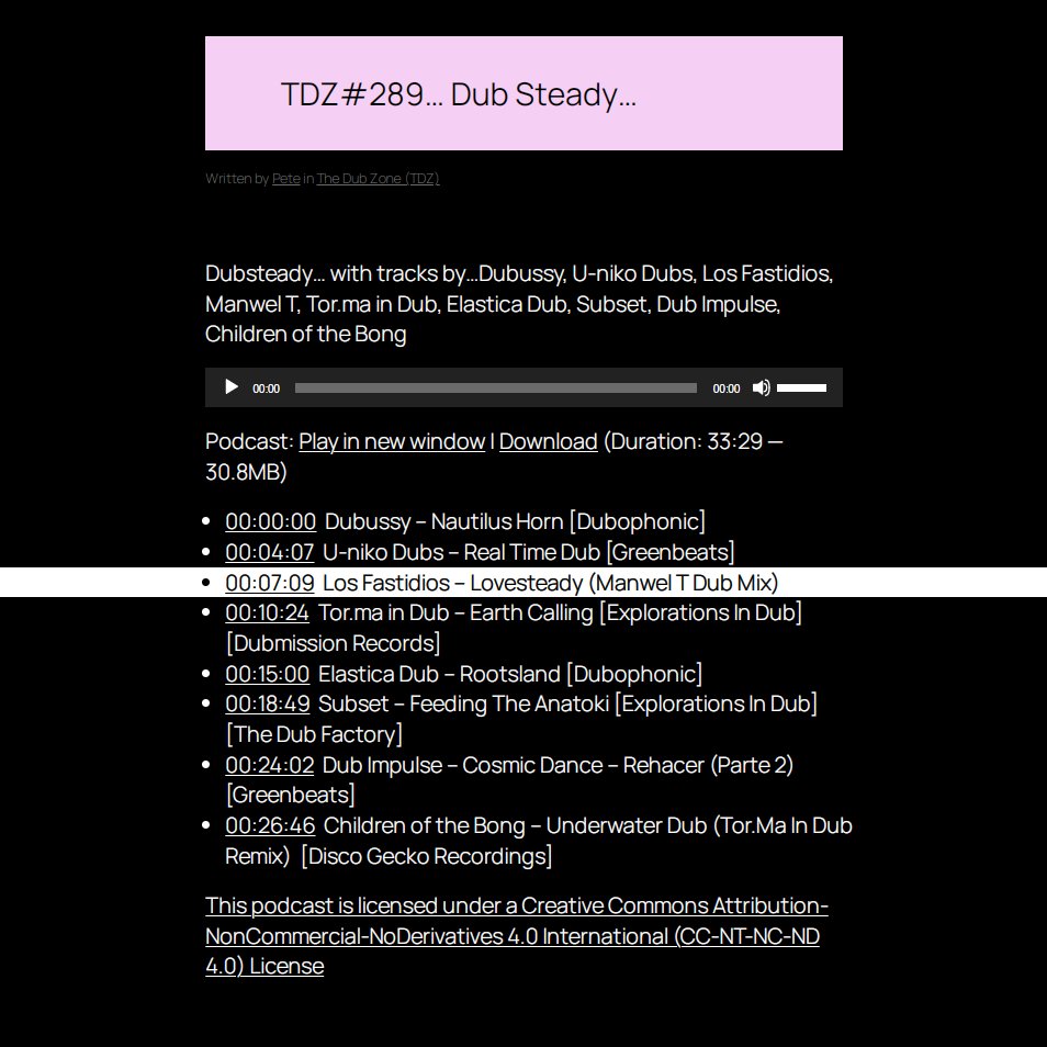 MANWEL T (@manwelt) on Twitter photo DUB STEADY, the latest DUB ZONE show features the dub version of LOVESTEADY - listen petecogle.co.uk/2025/08/29/tdz… <a href="/LosFastidios91/">Los Fastidios</a> DUB STEADY, the latest DUB ZONE show features the dub version of LOVESTEADY - listen petecogle.co.uk/2025/08/29/tdz… <a href="/LosFastidios91/">Los Fastidios</a>