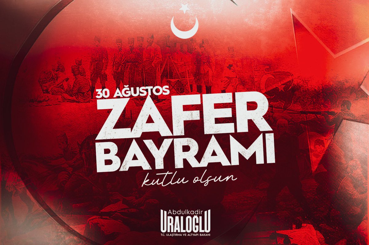 🇹🇷30 Ağustos Zafer Bayramı’mız kutlu olsun!

Tarihimizin dönüm noktalarından biri olan Büyük Zafer, milletimizin birlik ve beraberlik içinde neleri başarabileceğinin en güçlü göstergesidir.

Gazi Mustafa Kemal Atatürk başta olmak üzere tüm kahramanlarımızı minnetle, şükranla yâd