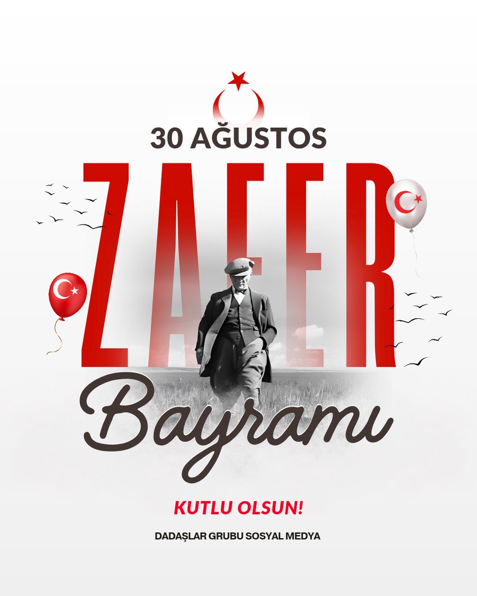 🇹🇷 Bundan tam 103 yıl önce milletimiz, bağımsızlığından ve özgürlüğünden asla vazgeçmeyeceğini tüm dünyaya ilan etti.
Gazi Mustafa Kemal Atatürk başta olmak üzere tüm şehit ve gazilerimizi rahmet, minnet ve saygıyla anıyoruz.

30 Ağustos #ZaferBayramımız kutlu olsun!