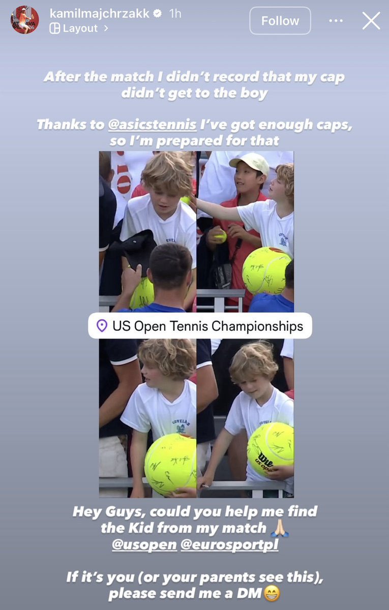 <a href="/DonLew87/">Don Lewis</a> Kamil Majchrzak shared an Instagram Story about that kid 🧒😉