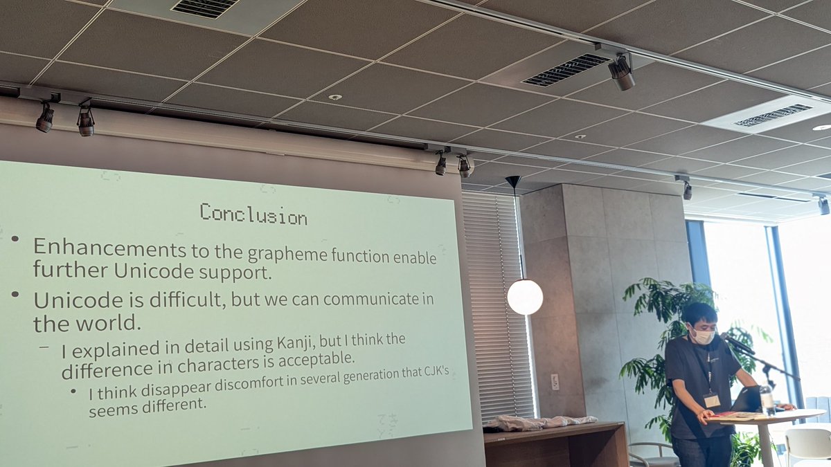 KentarouTakeda's tweet image. PHPマルチバイト文字列のメンテナ @youkidearitai が技術だけでなく、漢字の覚え方や歴史、オモシロ小話まで語ってくれた濃厚トーク。むっちゃ面白かったぞ！
#phpxtky