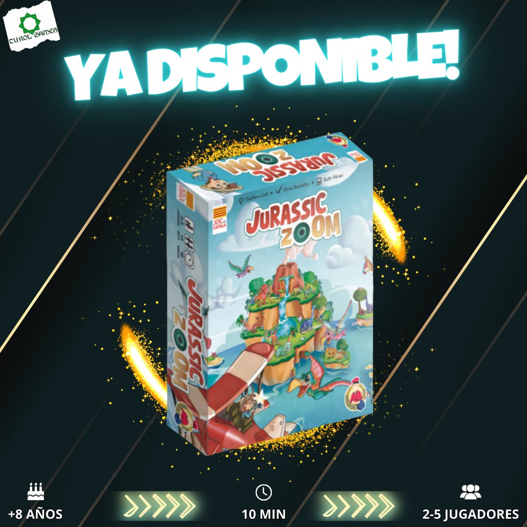 Jurassic Zoom (Catalán) <a href="/EdicionsE/">Edicions enpeudejoc</a> 

¡Bienvenidos a la isla de Zoom! La única isla del mundo descubierta recientemente, donde todavía habitan Dinosaurios.

💥¡Ya disponible!👀
turolgames.com/es/juegos-de-c…
