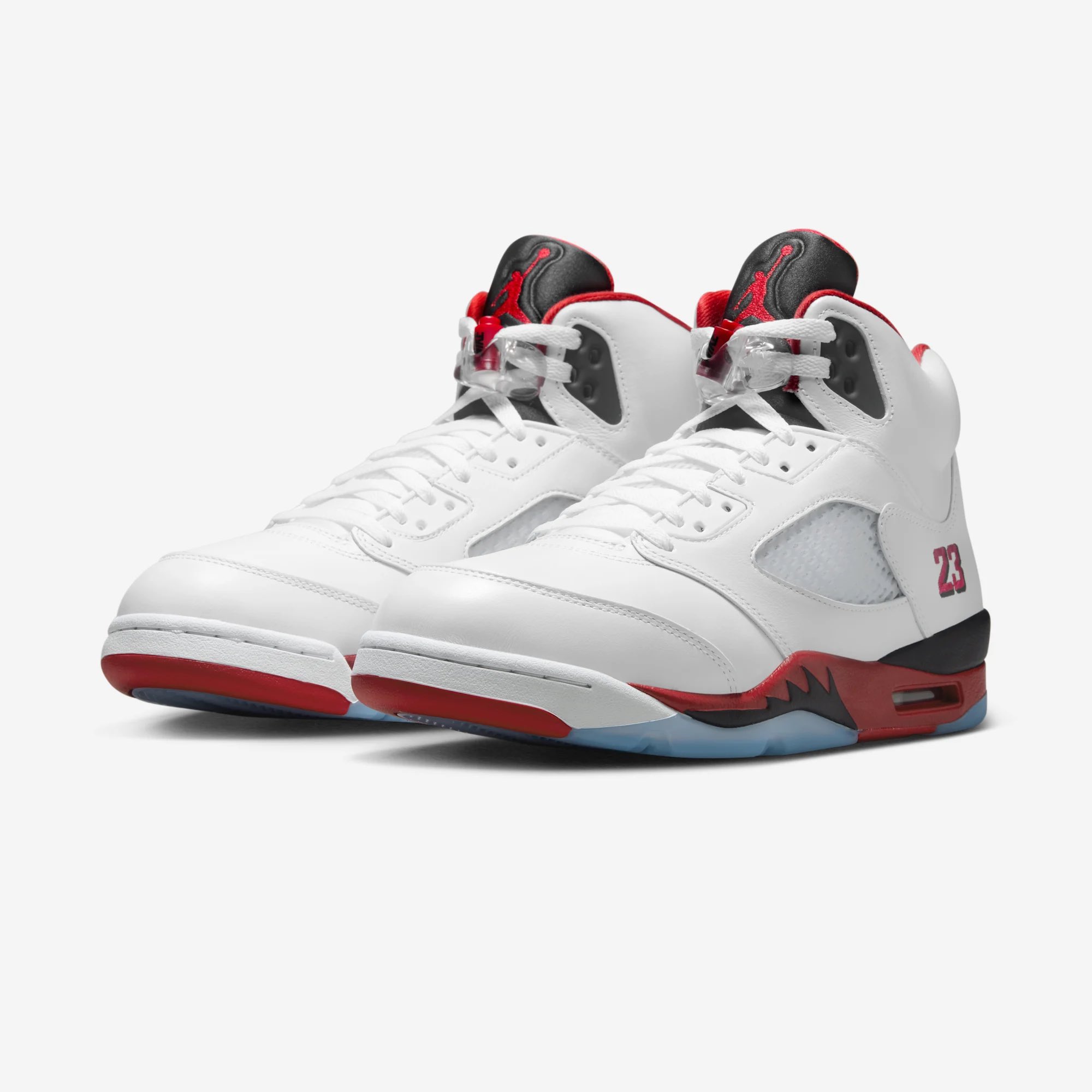 Air Jordan 5 ホワイト/レッド/ブラック Air Jordan 5 Fire Red Black Tongue 2025 HQ7978-101