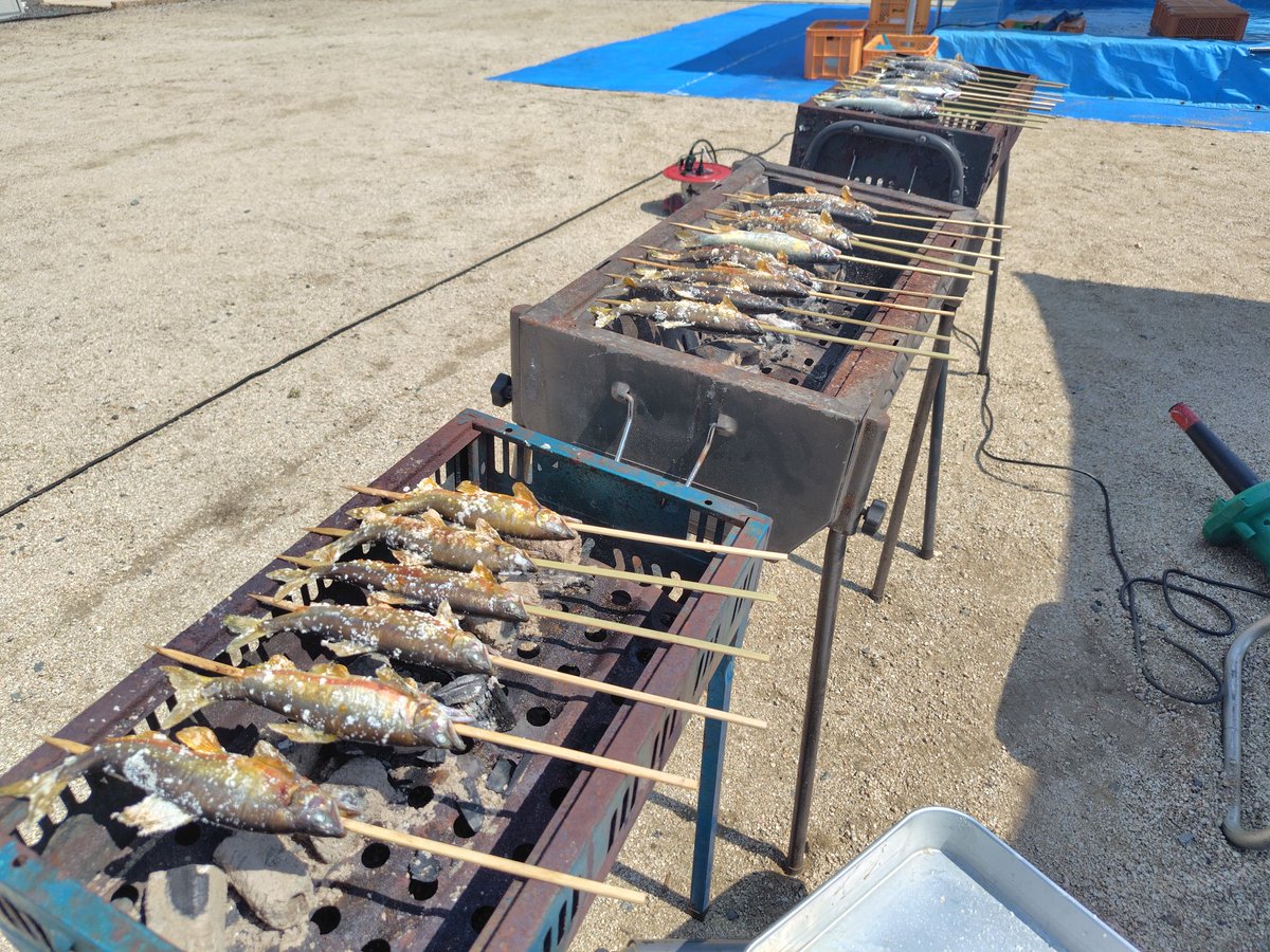 今年もRSK岡山住宅展示場で鮎焼いてます👍