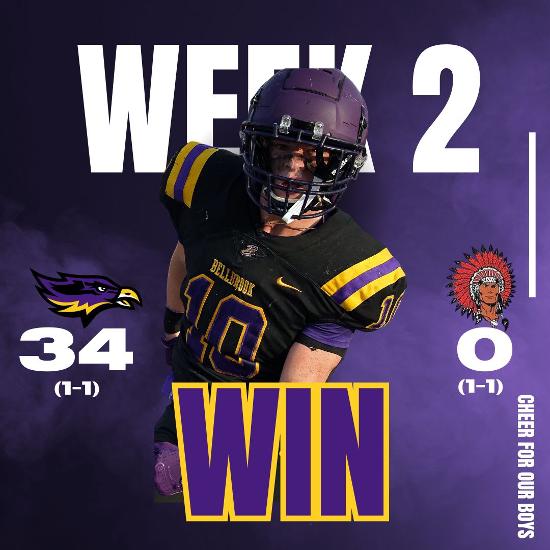 BellbrookSchool's tweet photo. That's a Big WIN! The Eagles took down Bellefontaine, 34-0 at home on Friday, evening their record to 1-1 before their next game at Valley View next week. The Eagles used a suffocating defense for the victory.#ilovebellbrookschools #5starschools5starcommunity #LetsGoGoldenEagles https://t.co/uOBQ5831FB