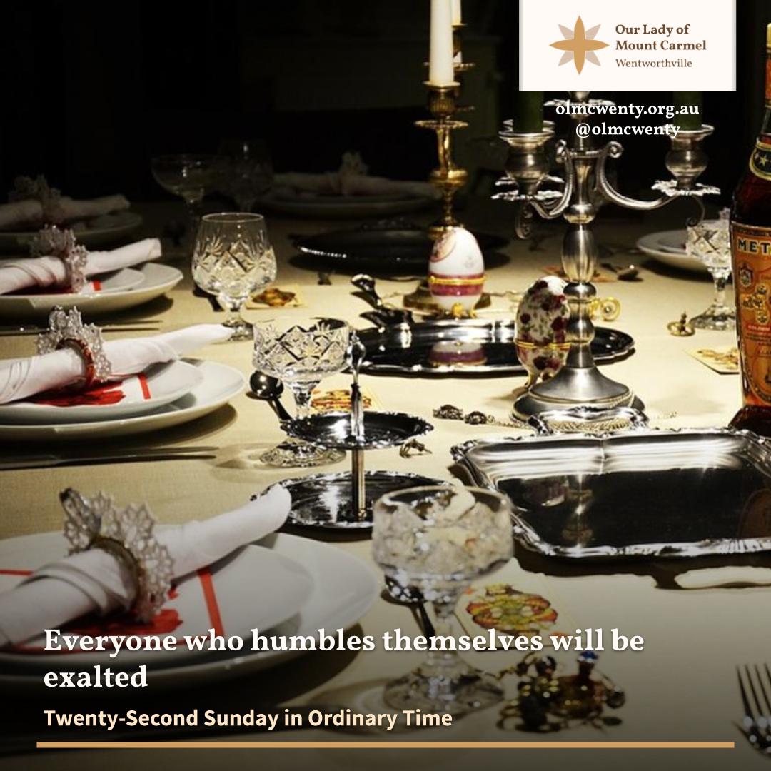 Humility is not just a personality trait, but essential to our relationships with others and all humanity. Do I seek honour, status and recognition, or I act in a way that shows that all are welcome at God's banquet? #Sunday #Gospel