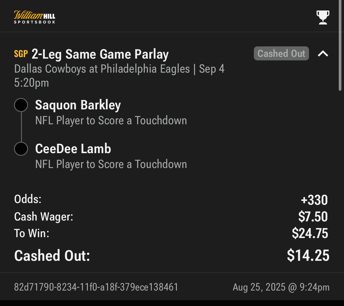 FlackoBetsDaily's tweet photo. Got paid for my ideas today! I always suggest placing future bets even if it is small. You can gauge how you predict against the book over a period of time. First time this has happened but not complaining. ๐ฐ#Gambling๐ #NFL #Degen #parlaymagic https://t.co/EPtXcQBODm