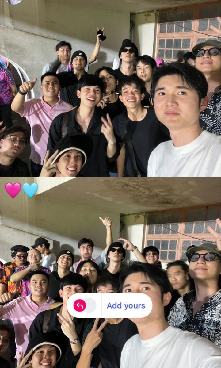 Bright with Gulf and OSK friends at yesterday's game ⚽🩷🩵
Can't miss the cool pose 😎✌🏻

Bright Vachirawit
#bbrightvc <a href="/bbrightvc/">bright</a>
