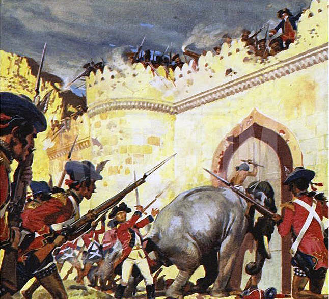 samthinkz's tweet photo. 1751: British forces led by Robert Clive captured Arcot, a pivotal victory in the Carnatic Wars against French allies. 🏰🇬🇧 #ColonialIndia #RobertClive https://t.co/4GjJEVIVWE