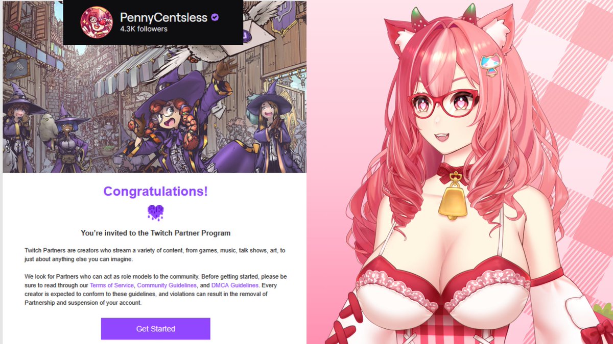 I applied thinking it was a longshot. It was my first time applying.  Seeing the email in my inbox-- my brain stopped functioning for a few  minutes.  

I GOT TWITCH PARTNER!   

I am speechless. Thank you, everyone for your support and believing in  me.