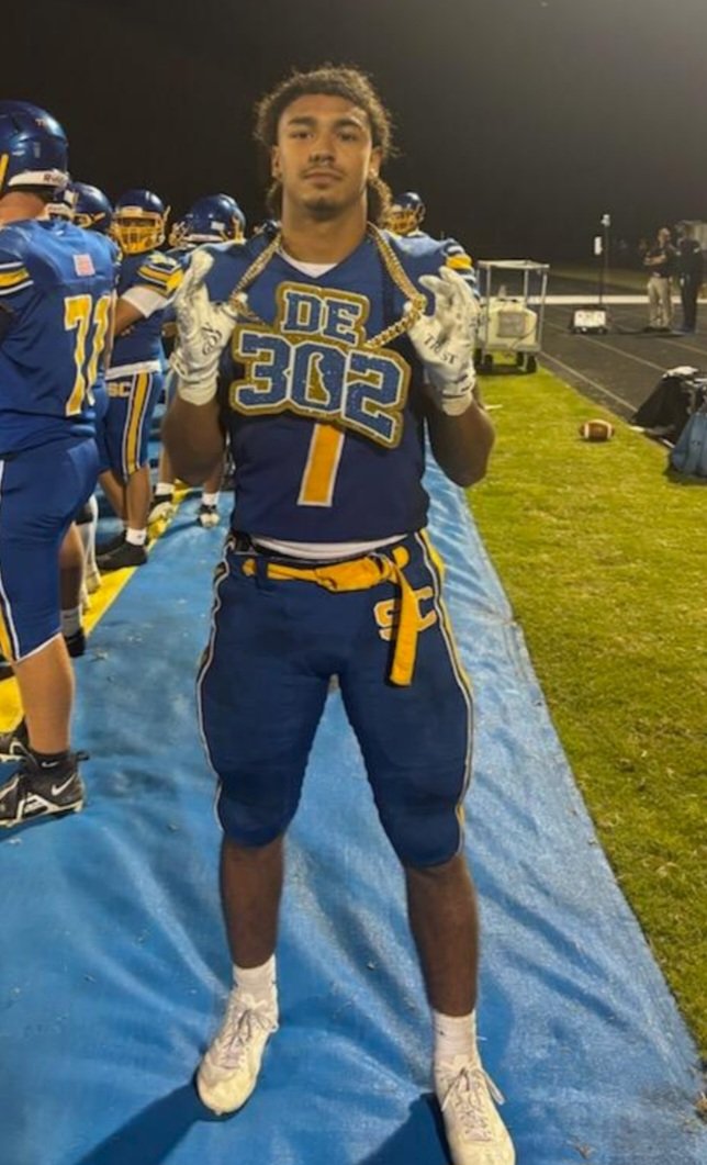 Benny Mitchell (@benmitchell302) on Twitter photo Sussex Central's Will Harmon is our DE302 Player of the Game. Harmon carried the ball 7 times for 50 yards and 2 TD's, had 8 tackles and an interception. #delhs <a href="/302sports/">302 Sports LLC</a>
Sussex Central 40 - West Philadelphia 6 Sussex Central's Will Harmon is our DE302 Player of the Game. Harmon carried the ball 7 times for 50 yards and 2 TD's, had 8 tackles and an interception. #delhs <a href="/302sports/">302 Sports LLC</a>
Sussex Central 40 - West Philadelphia 6