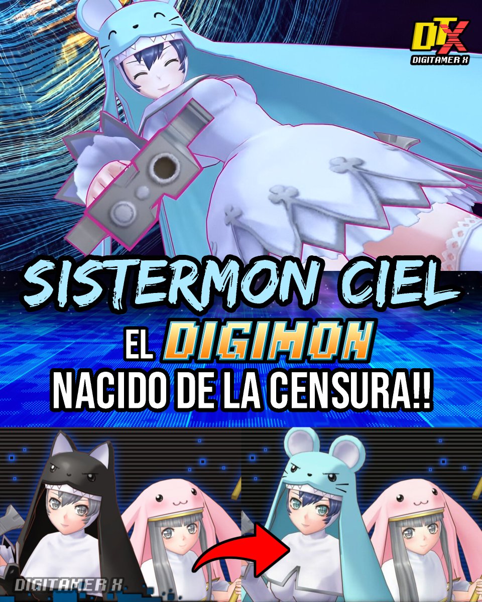 DigitamerX's tweet image. ❗ #DatosDigimon Random hasta que consiga novia #55

🌐 El Digimon nacido de la censura en occidente! Sistermon Ciel...

Todo comienza con la salida del juego Digimon Story: Hacker&apos;s Memory, en donde serian lanzadas las hermanas Sistermon! ⬇️⬇️
#Digimon #SistermonCiel #SabiasQue
