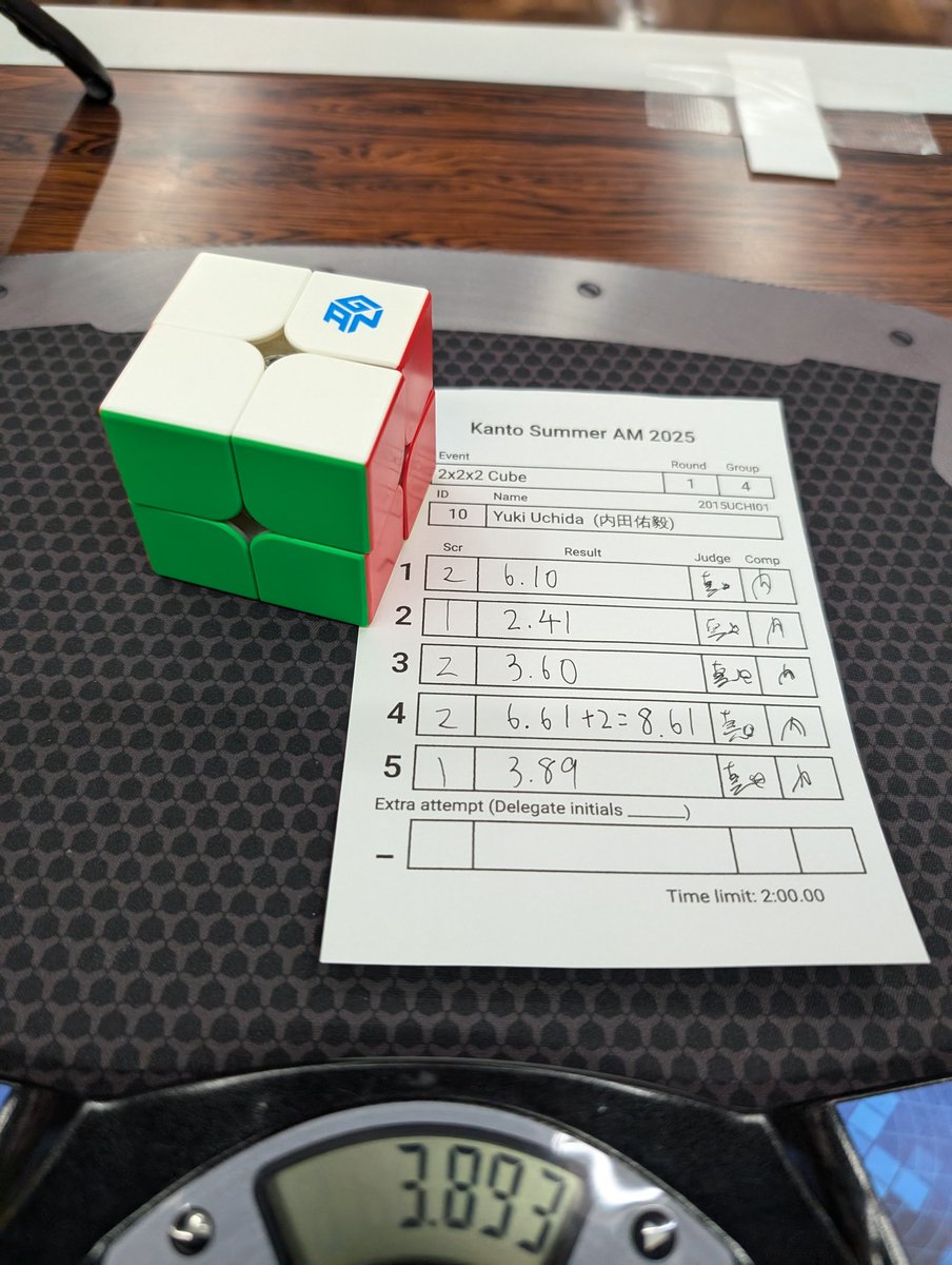 uchicube's tweet image. 自信満々で回した手順、全然間違ってて泣いた（2ミス）