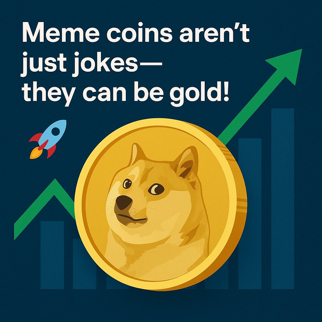 🚀 Meme coins aren’t just jokes—they can be gold!
Buy low, HODL, and catch the hype spikes. Timing &amp; research are 🔑!
#Crypto #MemeCoin #HODL #CryptoTrading