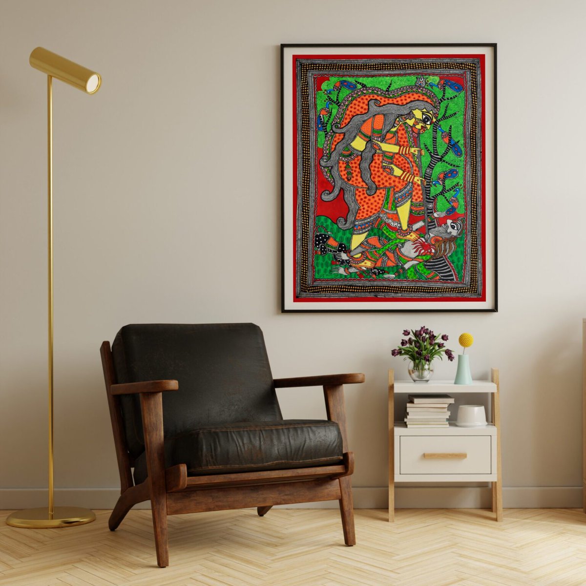 Strength. Tradition. Divinity.

This Madhubani painting of Mahisasura Mardini captures Goddess Durga’s victory over evil in vibrant natural colors. Hand painted by artisans of Mithila, it’s not just art it’s power on your wall.

Shop Now!!

Link: cliosheritagestore.com/shop/madhubani…