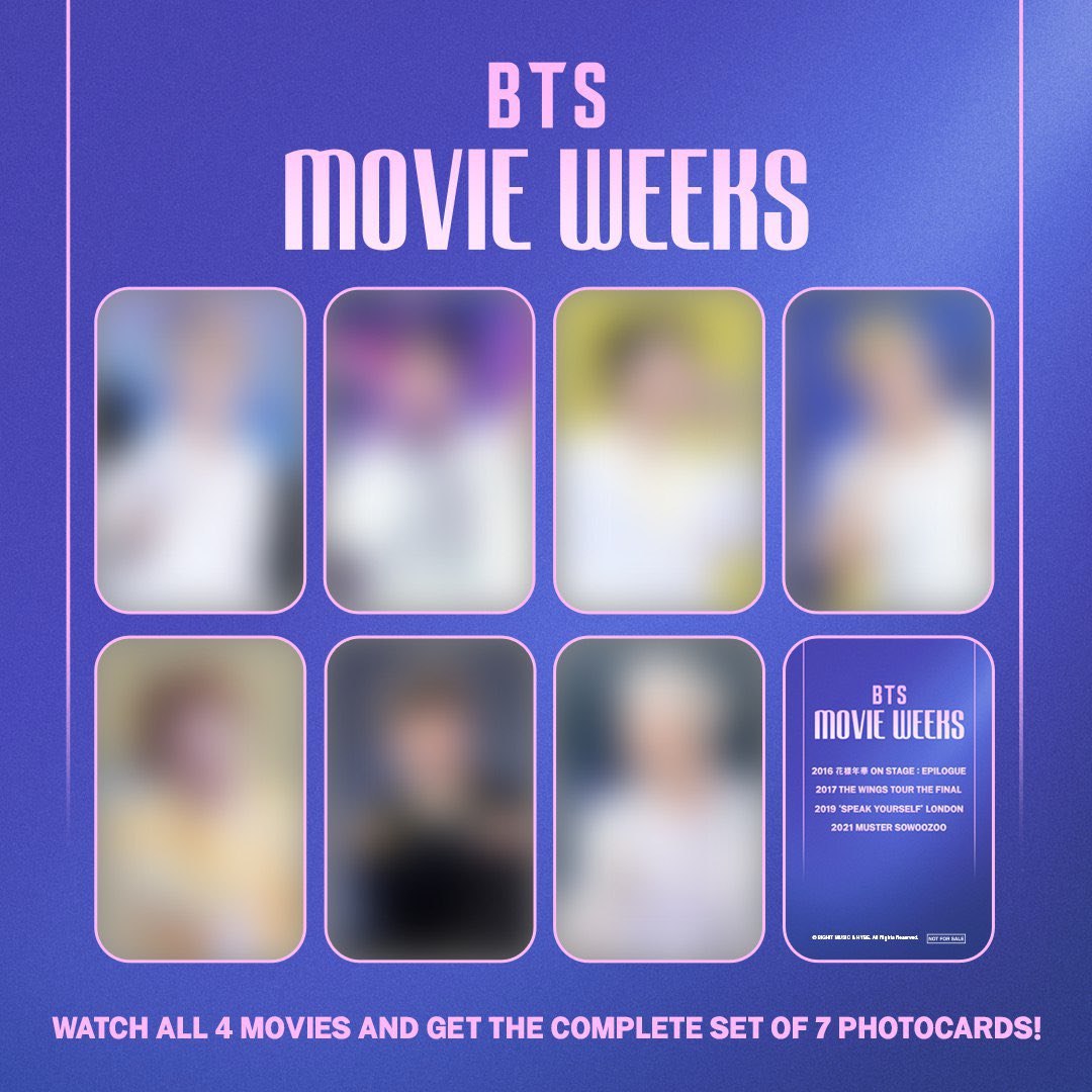 Okay here are the predicted images for the BTS MOVIE WEEKS