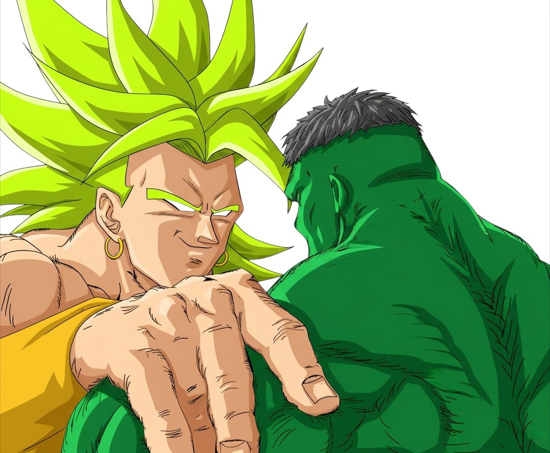 MostWanted_Art's tweet photo. Thanks for the edit @2kdripppy. This looks amazing. 

Broly humbling Hulk https://t.co/b4wAMpVIyH
