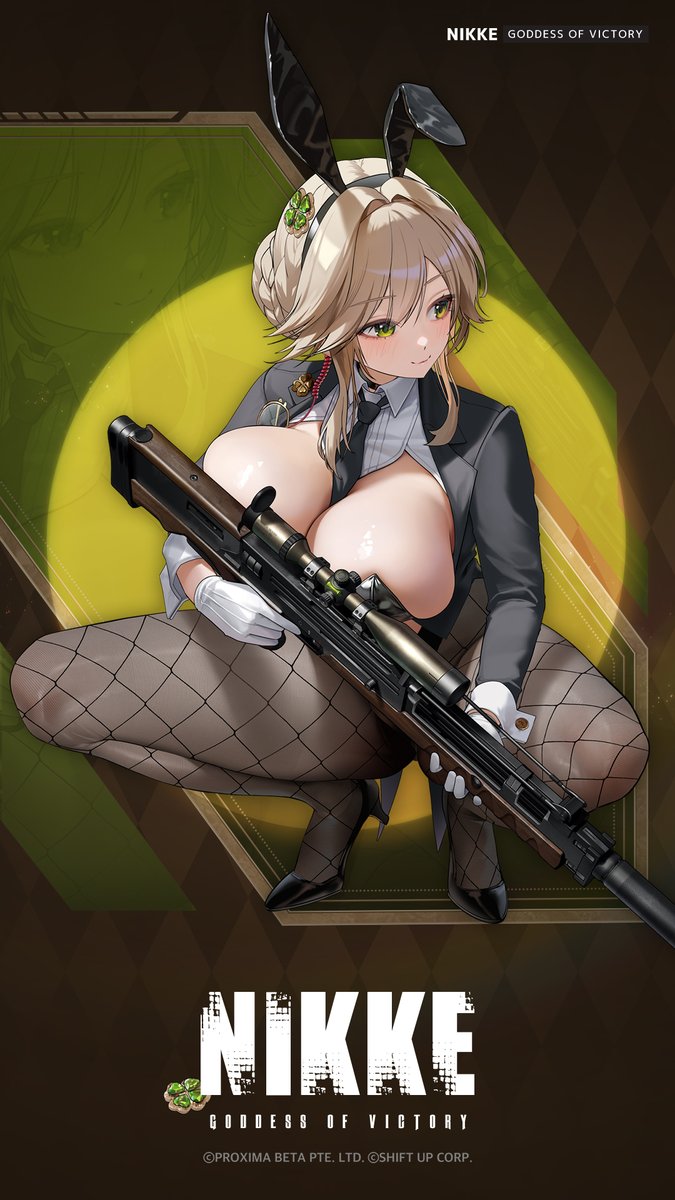 【NIKKE：エード：エージェントバニー】
エード：エージェントバニー(CV：#安野希世乃)
マスタング依頼の下、バニーガールに変装して潜入任務をこなすエード。

「お帰りなさいませ、ご主人様。
本日はバニーガールとなり、ご主人様にお仕えいたします。」

#NIKKE #ニケ #メガニケ