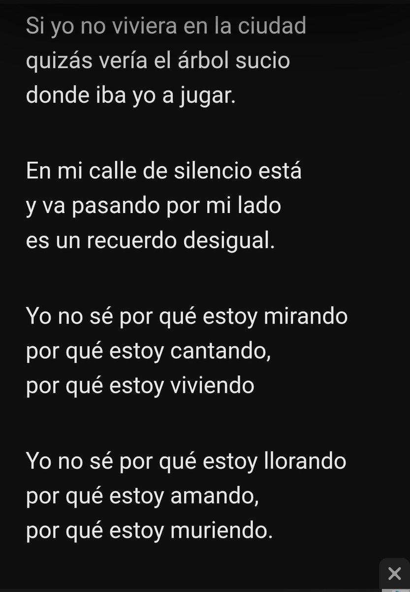 Extracto de una canción de SILVIO RODRIGUEZ llamada: En mi calle.