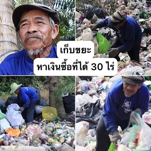 ชื่นชม ลุงวัย 70 สู้ชีวิต เก็บขยะขายไม่อายทำกิน 10 ปี หาเงินซื้อที่ได้ 30 ไร่ 
เก็บหอมรอมริบ จนมีเงินซื้อที่ดินปลูกบ้าน ปลูกปาล์มน้ำมัน ได้กว่า 30 ไร่ เผยไม่อายเก็บขยะขาย เพราะเป็นอาชีพสุจริต ไม่ต้องลงทุน ถ้าไม่เลือกงาน ขยัน ซื่อสัตย์ จะทำงานอะไรก็ทำได้