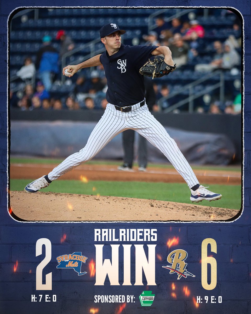 SWB RailRiders (@swbrailriders) on Twitter photo Friday Night Lights š§Ø
Win Recap: loom.ly/gOlVwSU
Tonight's win is sponsored by the <a href="/PALottery/">Pennsylvania Lottery</a>. Friday Night Lights š§Ø
Win Recap: loom.ly/gOlVwSU
Tonight's win is sponsored by the <a href="/PALottery/">Pennsylvania Lottery</a>.