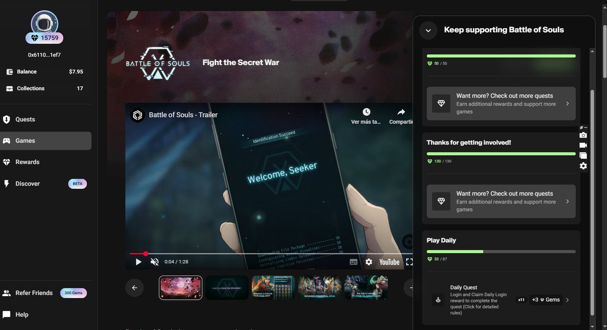 Im A <a href="/mybattleofsouls/">Battle of Souls</a>  And Content Creator Champion

We Ride With @immutable in this big crypto Adventure

<a href="/magicgamingu/">Magic Gaming Universe MGU, $TRIUMPH, IMMUTABLE</a> is Working Hard To Bring Better Opportunities each time to each of their users!
My Victories Below And   (Tutorial: Down Post!)