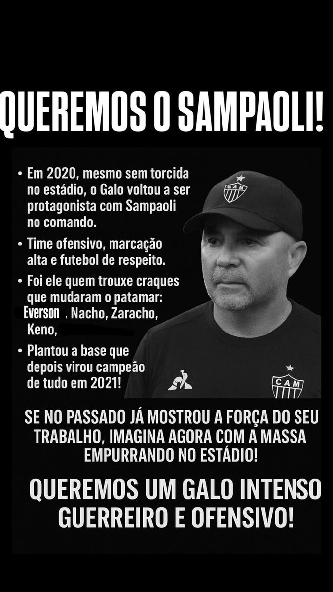 _gordiinho_'s tweet photo. #caixinhanao ! Deixem de ser amadores!
#sampaollinogalo queremos o Sampaoli! 
@Atletico @rubensmenin @rafaelmeninsouz https://t.co/AkHXrGhMLA