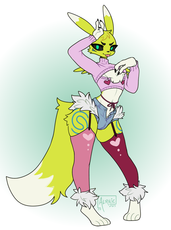 ThatRenamon's tweet photo. Behold! A peak within the Closet of Koda! Which outfit is your favorite on the digital twink? 💛

All of these outfits are courtesy of the always lovely @Alruic ! 💛💛 https://t.co/jTQ1lguvFU