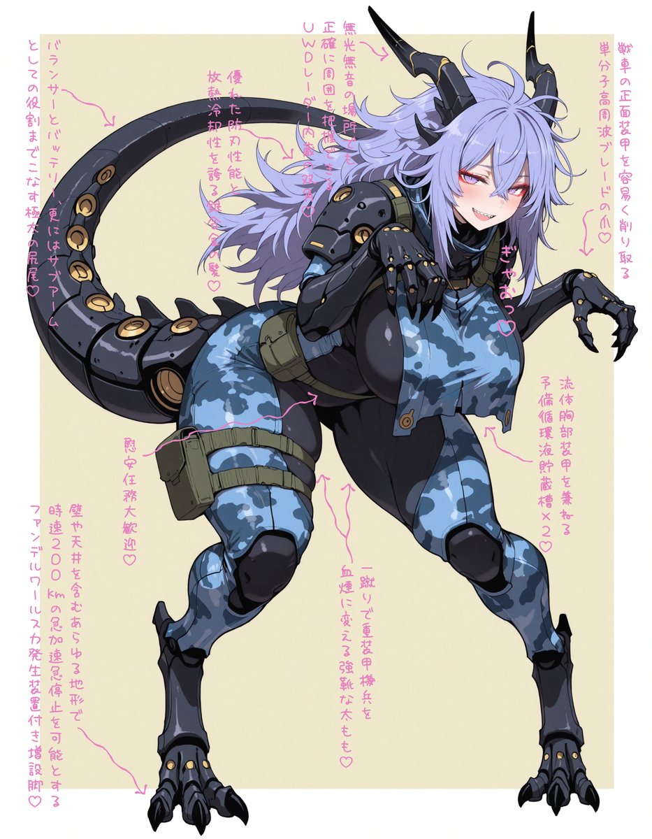 好きな性癖発表軍属メカニカル獣脚ヴェロキラプトル系ドラゴン