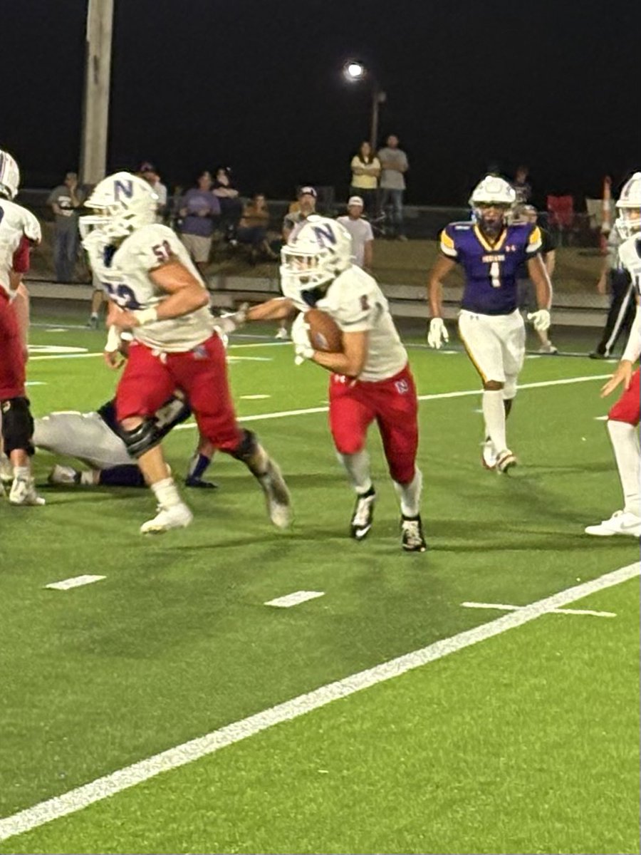 Final Hornets 28 Carlyle 21!!!  The Hornets move to 1-0 on the season and will be at Carterville next Friday!!!  Great job boys!!! 🟦🏈⬜️🏈🟥🏈 #NCHS #GoBigBlue #HornetPride