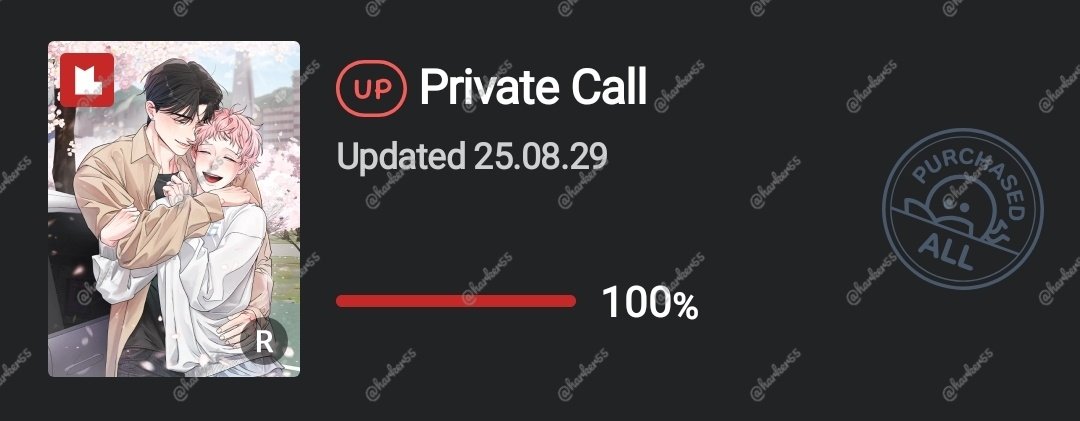 Private Call&gt;
Se ha convertido en una de mis amadas. Es tan lindo ver como va creciendo la relación de estos 2 hermosos. Son esas historias que quisiera que nunca termine.
Gracias por todo tú trabajo
<a href="/NUMA_toasted/">누마(NUMA)</a> 
📌lezhinus.com/en/comic/priva…