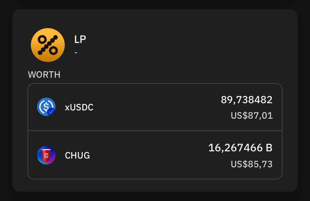There is now a USD Liquidity Pool <a href="/CaviarNine/">CaviarNine</a> 💦 

100k LP’s (≈$1 worth) allow you to /c
 t.me/chugchugchugch… 👅 

🔗 Add xUSDC &amp; chug here: caviarnine.com/earn/simple-po…