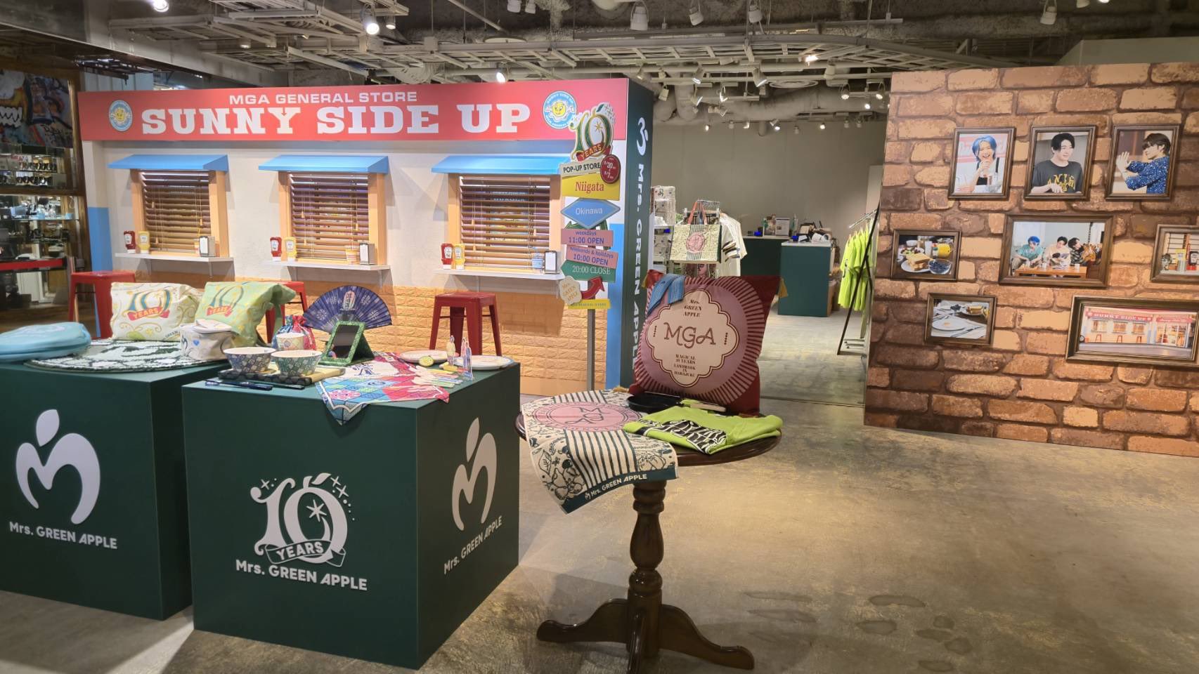ミセスグリーンアップル ポップアップ POPUP 限定 Mrs. GREEN APPLE、「MGA MAGICAL 10 YEARS LANDMARK IN