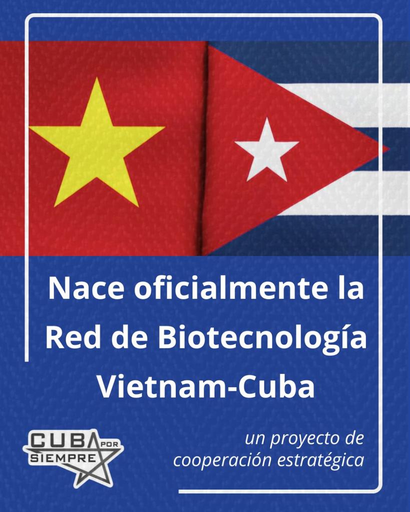 🇻🇳🇨🇺 Vietnam y Cuba lanzaron oficialmente la Red de Biotecnología Vietnam-Cuba, un mecanismo clave para promover proyectos conjuntos de cooperación estratégica a largo plazo que impulsen el desarrollo socioeconómico de ambas naciones.