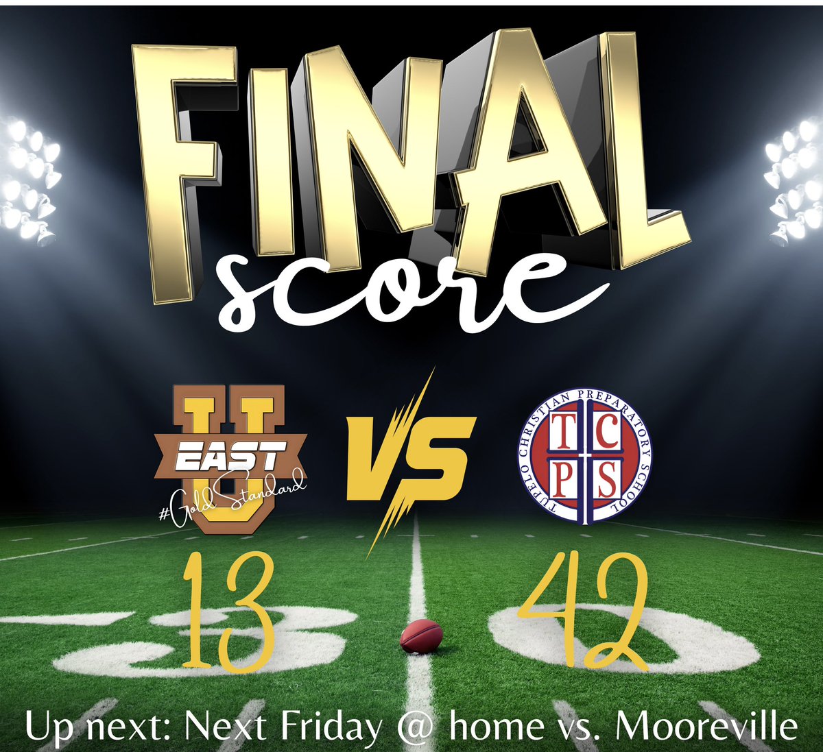 First game jitters got the best of the Urchins tonight. It’s definitely not the start we wanted, but there’s still plenty of games left in this season. #UrchinFootball #GoldStandard