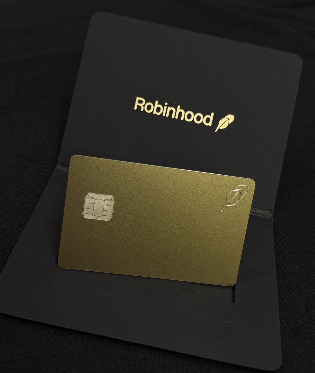 After many years it finally happened. I got my gold card. Now time to try and get the 24k or solid gold version. Thank you <a href="/RobinhoodApp/">Robinhood</a> <a href="/vladtenev/">Vlad Tenev</a> 
.