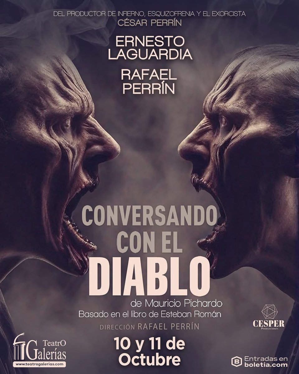 #conversandoconeldiablo llega a #Guadalajara 

¿Qué precio estamos dispuestos a pagar por aquello que anhelamos?

Protagonizada por <a href="/perrinrafael/">Rafael Perrin</a> y #ernestolaguardia

🗓️ 10 y 11 de octubre
🎟️ <a href="/boletia/">Boletia</a> 
boletia.com/billboards/con…