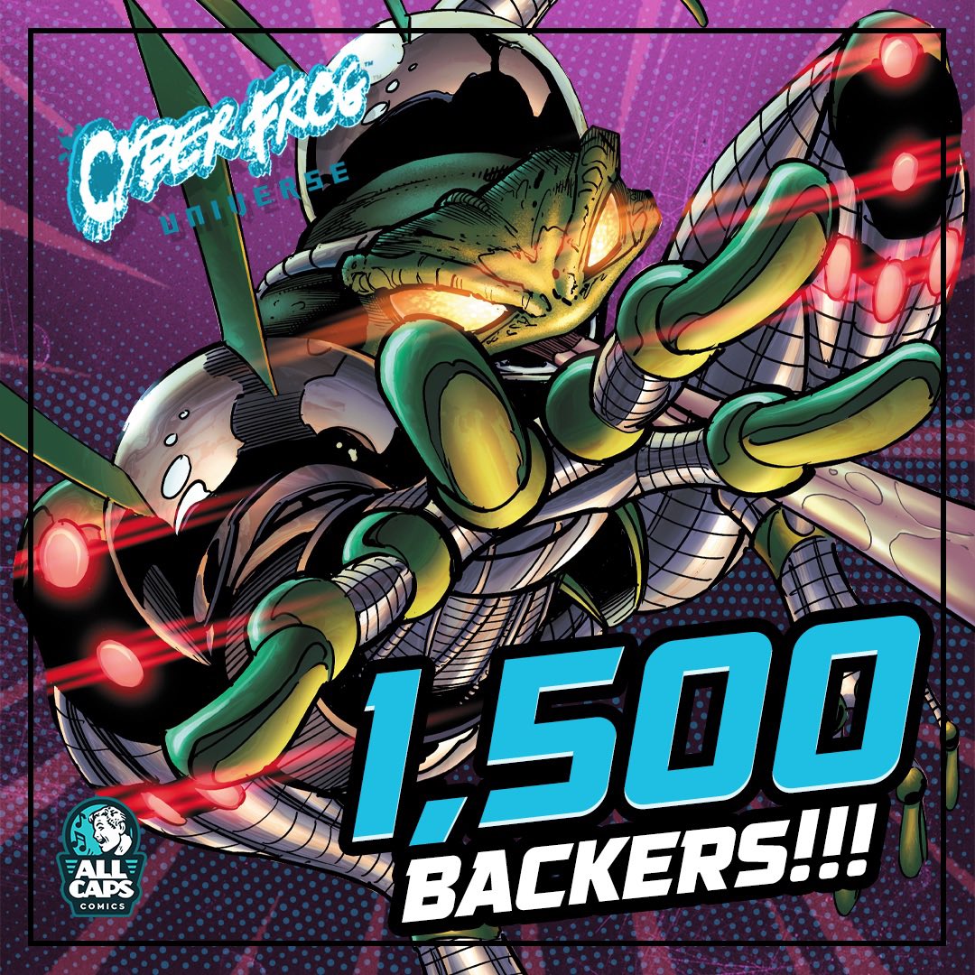 EthanVanSciver's tweet photo. Omg 1500 backers!!  Amazing!  Thank you everyone!  There’s still time to back!  #cyberfrog https://t.co/dzeA7zj7V3 https://t.co/CmCBp2m9H2