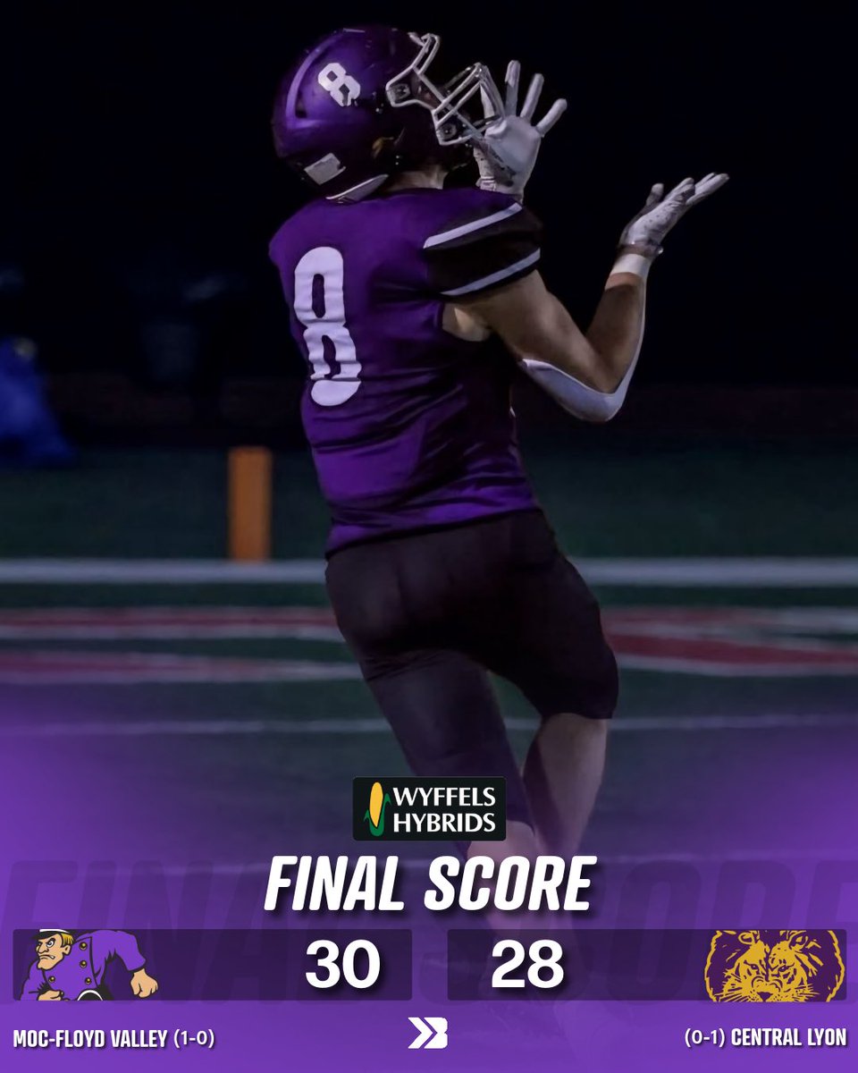 MOC-Floyd Valley wins a instant classic over Central Lyon 🔥

What a game.

#iahsfb Instagram