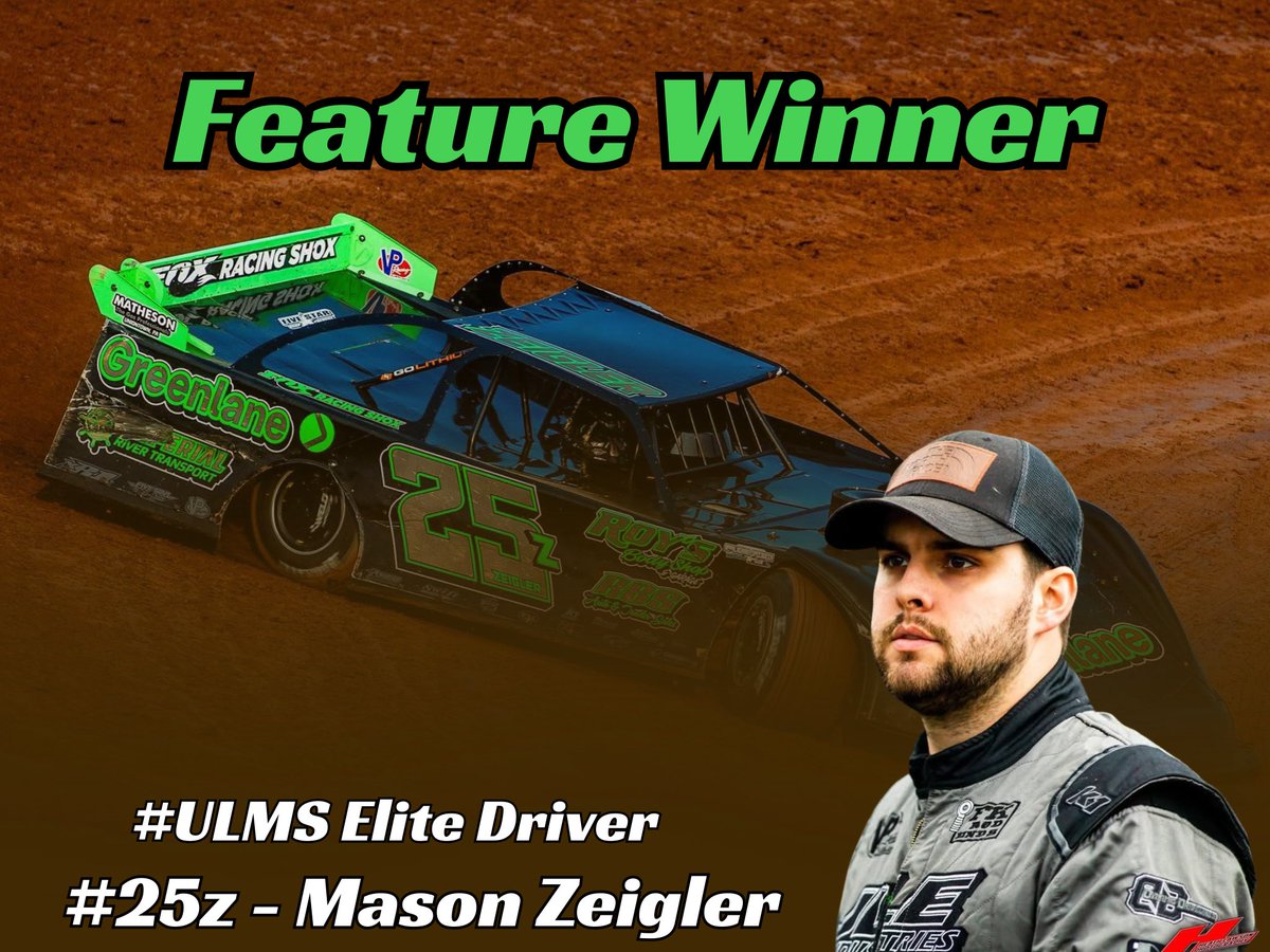 United Late Model Series (@ulmslatemodels) on Twitter photo ๐ ๐๐จ๐ง๐ ๐ซ๐๐ญ๐ฎ๐ฅ๐๐ญ๐ข๐จ๐ง๐ฌ to ๐๐๐๐ #ULMS ๐๐ฅ๐ข๐ญ๐ ๐๐ซ๐ข๐ฏ๐๐ซ <a href="/MzZeigler/">Mason Zeigler</a> on his ๐ฏ๐ข๐๐ญ๐จ๐ซ๐ฒ tonight.๐
Catch ๐๐ข๐ ๐ ๐ฒ in action at the next <a href="/ULMSLateModels/">United Late Model Series</a> event on ๐
๐ซ๐ข๐๐๐ฒ, ๐๐๐ฉ๐ญ๐๐ฆ๐๐๐ซ ๐๐๐ญ๐ก at <a href="/OutlawSpeedPR/">Outlaw Speedway</a> ! โจ ๐ ๐๐จ๐ง๐ ๐ซ๐๐ญ๐ฎ๐ฅ๐๐ญ๐ข๐จ๐ง๐ฌ to ๐๐๐๐ #ULMS ๐๐ฅ๐ข๐ญ๐ ๐๐ซ๐ข๐ฏ๐๐ซ <a href="/MzZeigler/">Mason Zeigler</a> on his ๐ฏ๐ข๐๐ญ๐จ๐ซ๐ฒ tonight.๐
Catch ๐๐ข๐ ๐ ๐ฒ in action at the next <a href="/ULMSLateModels/">United Late Model Series</a> event on ๐
๐ซ๐ข๐๐๐ฒ, ๐๐๐ฉ๐ญ๐๐ฆ๐๐๐ซ ๐๐๐ญ๐ก at <a href="/OutlawSpeedPR/">Outlaw Speedway</a> ! โจ