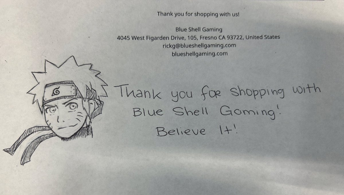 BlueShellGaming's tweet image. Sometimes our team will personalize an order's packing slip based on the games the customer picked out. Believe it! 🦊