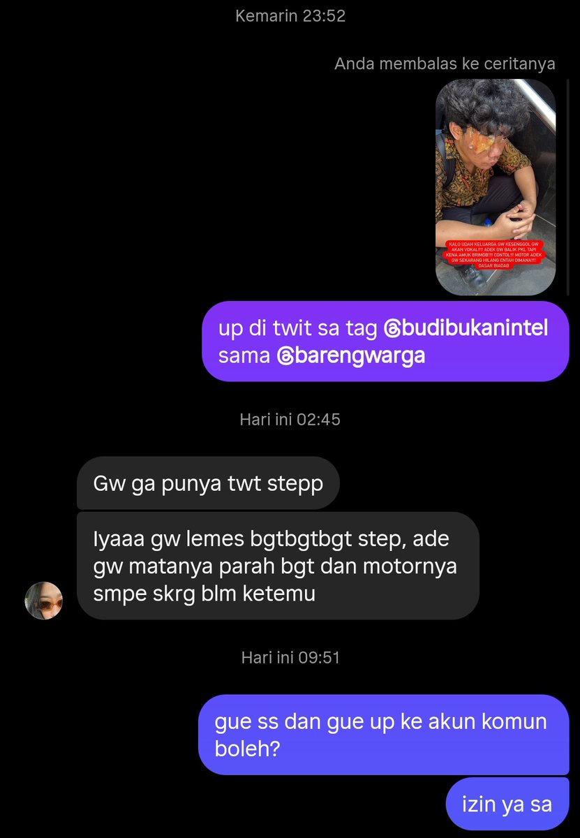 t e p z (@glitterains) on Twitter photo guys please banget bantu up🥺🙏🏻
cc: <a href="/BudiBukanIntel/">Budi Berdikari 🐿🦉🎨🔮🧟♀️☔🦚🍂🔨📜</a> <a href="/barengwarga/">Bareng Warga - #IndonesiaGelap</a> <a href="/wordfangs/">Baskara Putra / Hindia</a> <a href="/txtdrjkt/">TXT DARI JAKARTA</a> guys please banget bantu up🥺🙏🏻
cc: <a href="/BudiBukanIntel/">Budi Berdikari 🐿🦉🎨🔮🧟♀️☔🦚🍂🔨📜</a> <a href="/barengwarga/">Bareng Warga - #IndonesiaGelap</a> <a href="/wordfangs/">Baskara Putra / Hindia</a> <a href="/txtdrjkt/">TXT DARI JAKARTA</a>