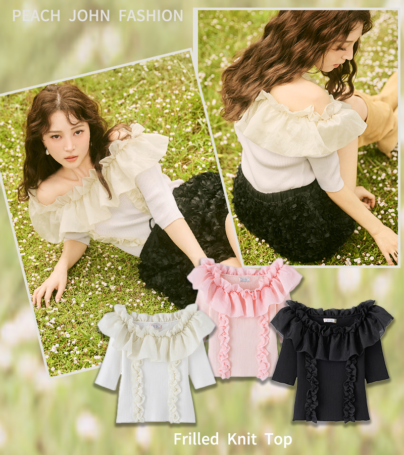 PEACH JOHN オフショルダー フリル トップス PEACH JOHN オフショルダー フリル トップス