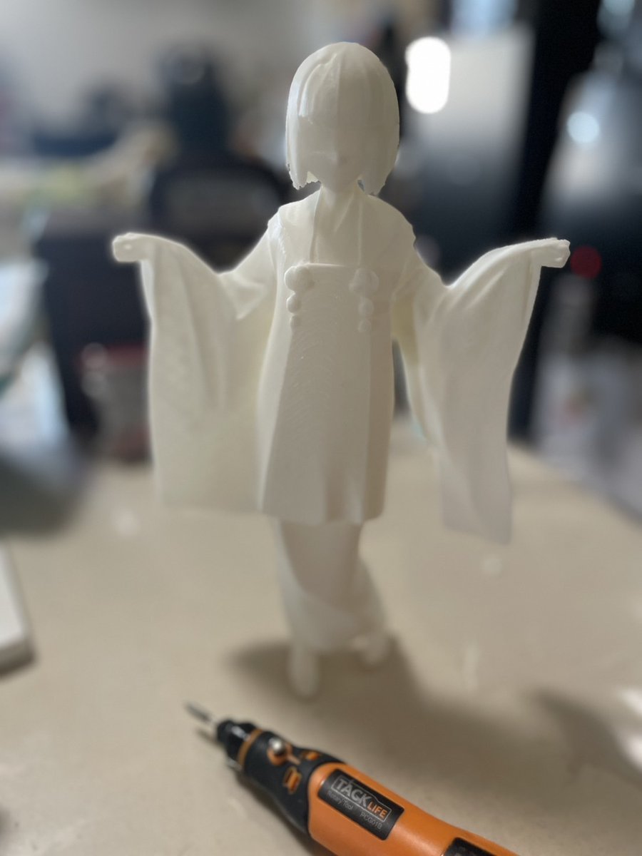 9taro0011's tweet image. VLiverの御幸さちさん( @sachi_iriam )ご協力のもと、Nano Banana → Rodin( #kamuicode )で3D化 → 3Dプリンターでフィギュアの原型まで作れた✨✨✨️
これは革命的すぎる！！！🔥🔥🔥
#kamuiart #IRIAM